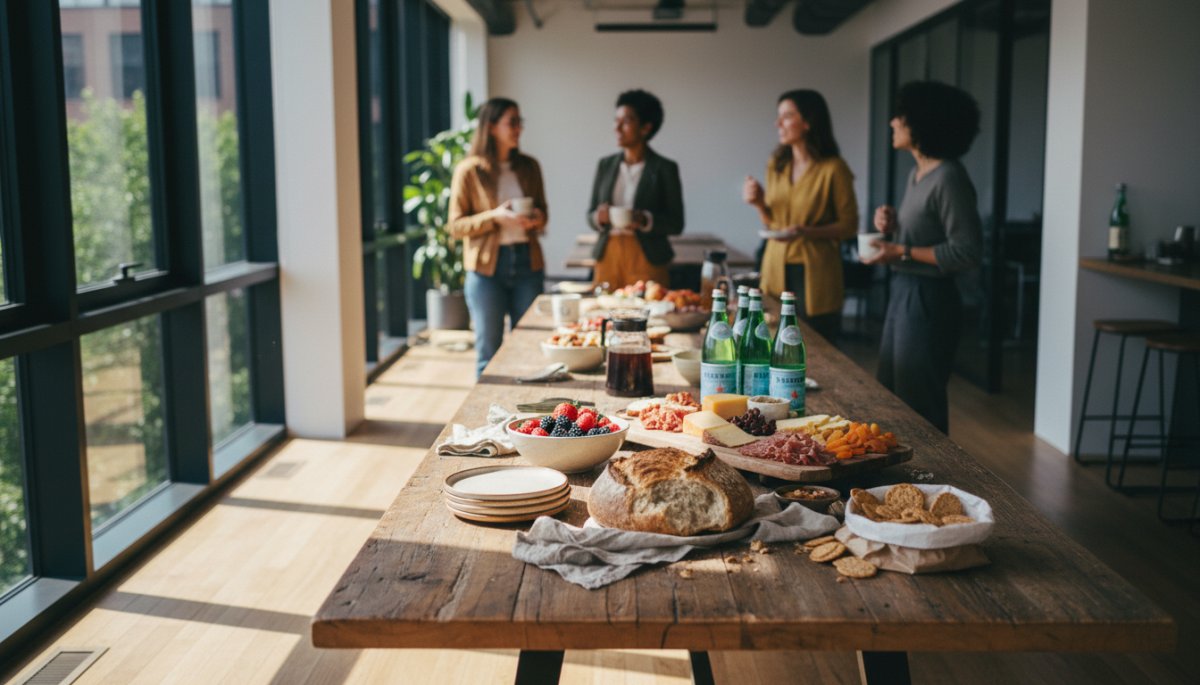 オフィスで共有される食品ノベルティ