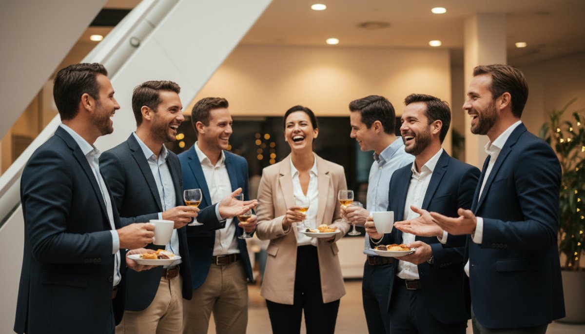 社内イベントで楽しむ社員たち