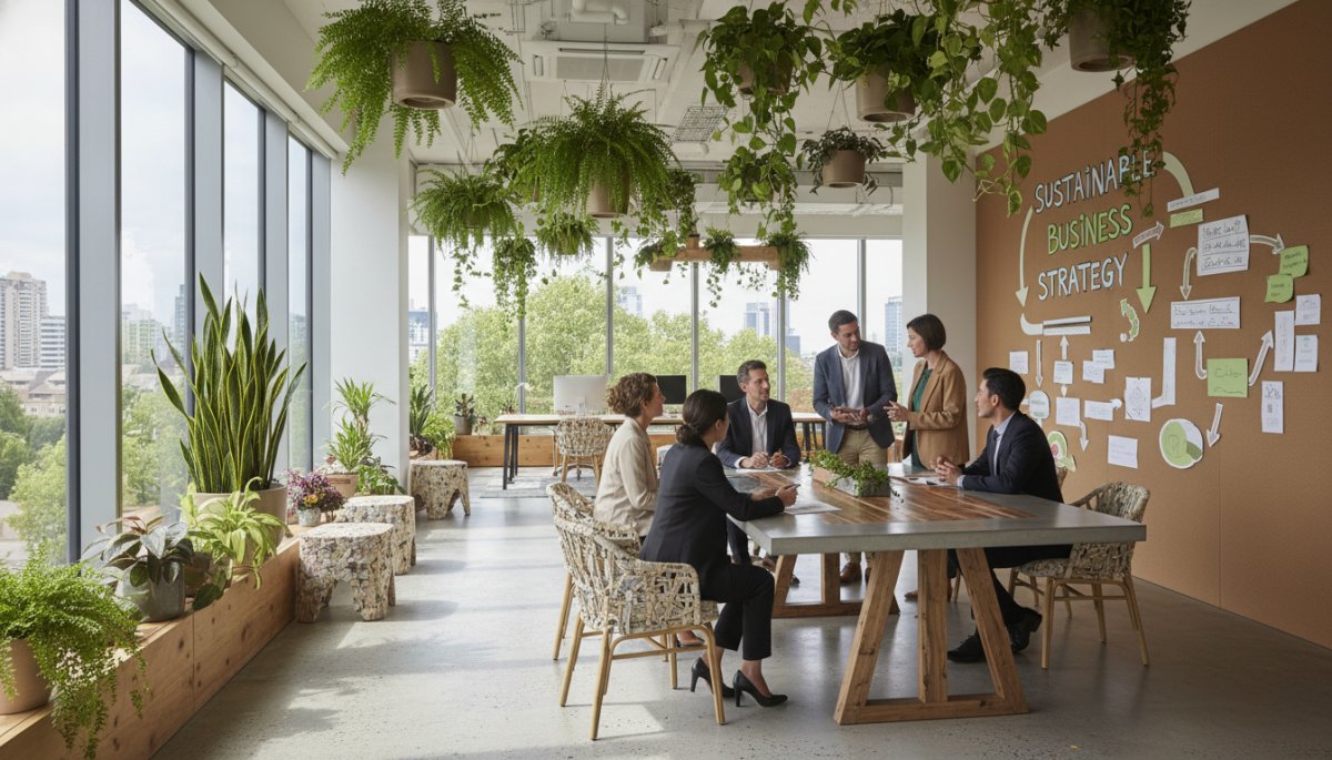 サステナブル経営とSDGsの関係性を示すビジネスイメージ