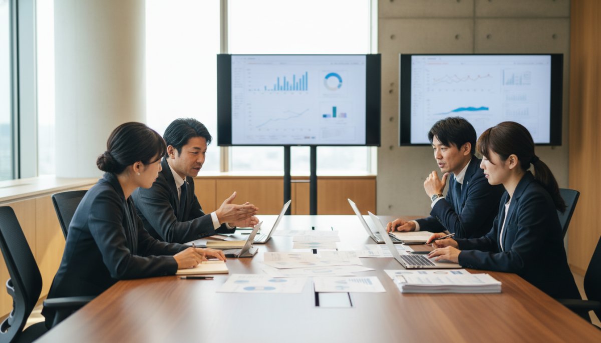 展示会後のフォローアップミーティング