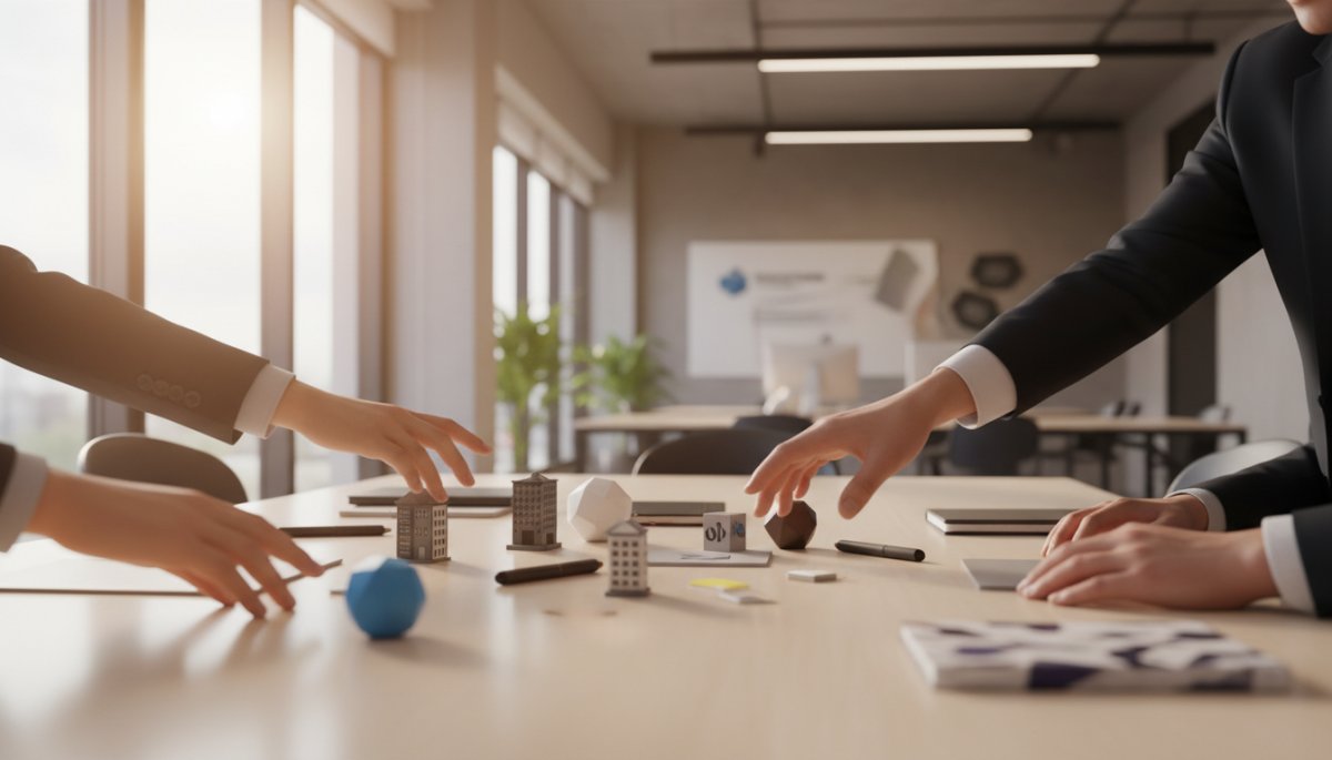 採用ノベルティを手に取る就活生のイメージ