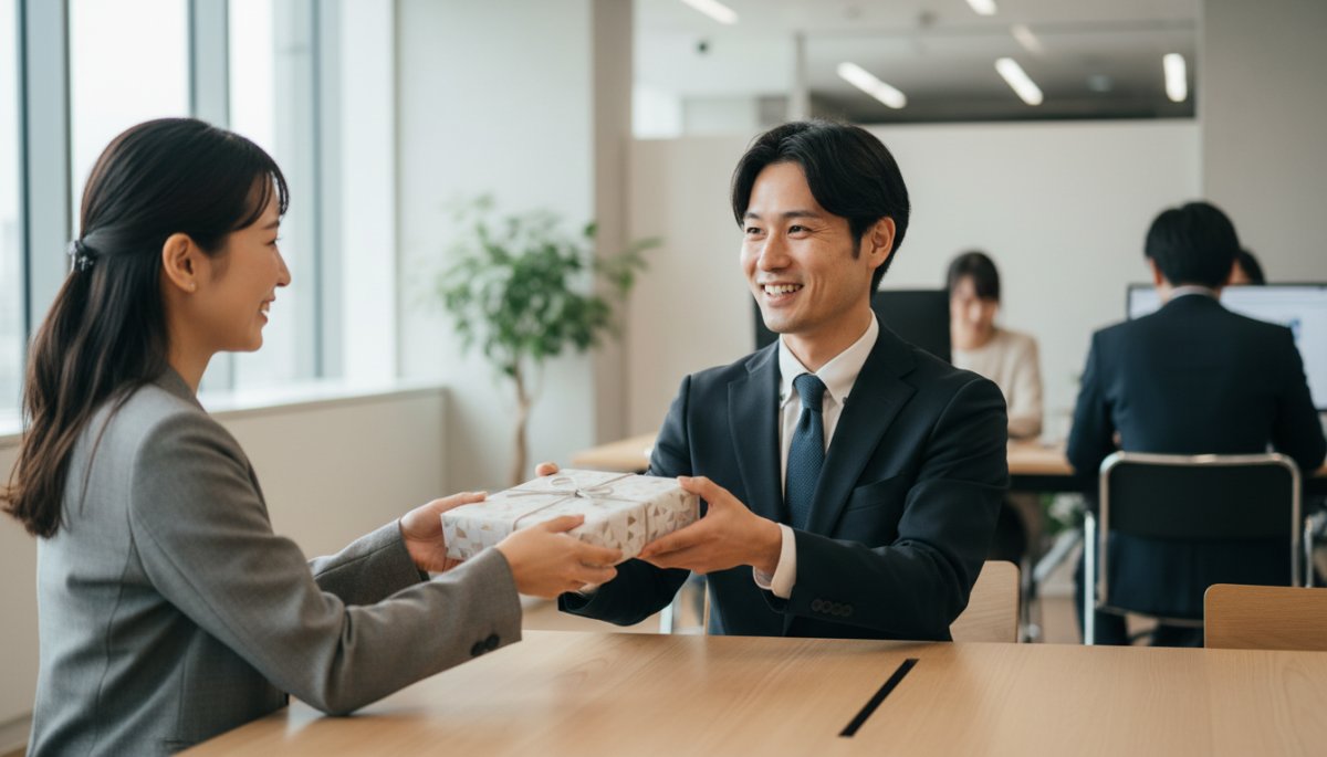 営業ノベルティを活用したビジネスシーン