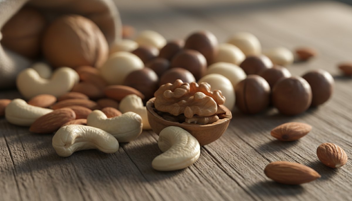 ナッツの栄養価を示すイメージ